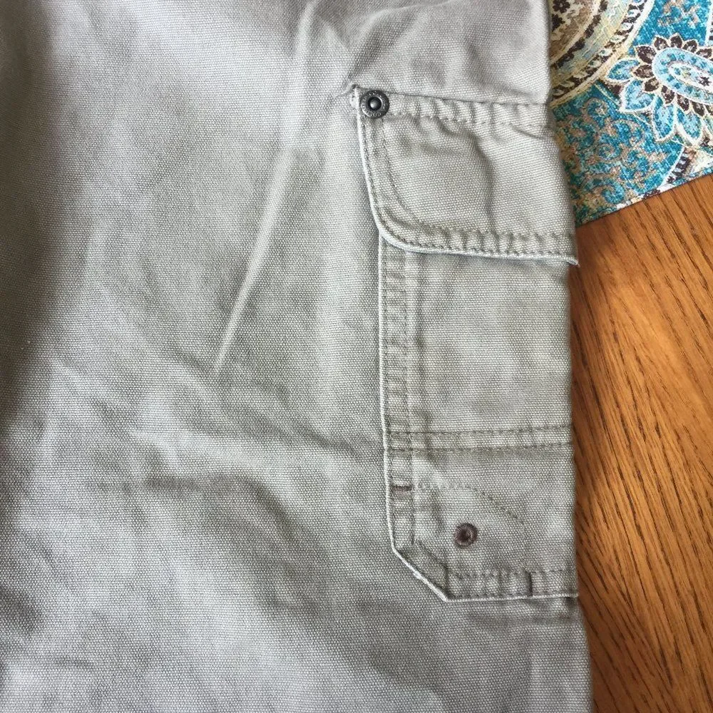 Columbia Youth Hiking Pants Size 10 Tan Adjustable Waist Cargo Outdoor